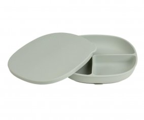 Plato de Silicona con Tapa Sage