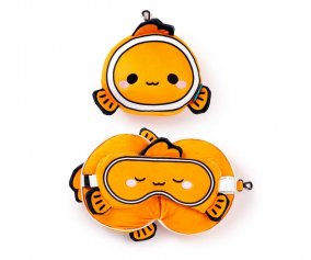 Almohada de Viaje con Antifaz Relaxeazzz Adoramals Finley el Pez Payaso
