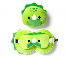 Almohada de Viaje con Antifaz Relaxeazzz Dinosaurio
