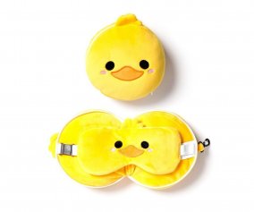 Almohada de Viaje con Antifaz Relaxeazzz Pato Adoramals