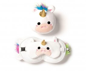 Almohada de Viaje con Antifaz Relaxeazzz Unicornio