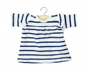 Vestito Melody in Jersey Righe Blu Bambole Minikane