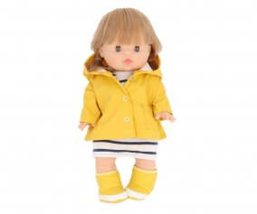 Bambola Gordis Yz con Vestito, Impermeabile e Stivaletti Gialli