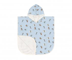Poncho de Bao Crocodile Sky Blue
