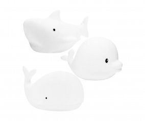 Set de 3 Mini Lmparas Ocano Delfn, Ballena y Tiburn
