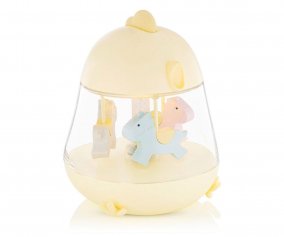 Caja de Msica Carrusel con Lmpara Chicklet  Amarillo