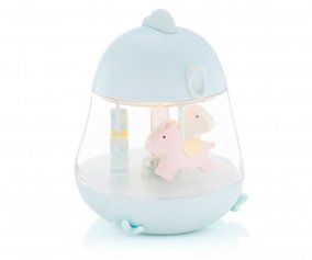 Caja de Msica Carrusel con Lmpara Chicklet Azul