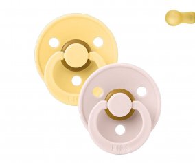 2 Succhietti BIBS Colour Round Pale Butter/Petal