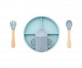 Vajilla 5 Piezas Silicona Blue
