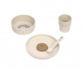 Vajilla Infantil 4 Piezas Happy Smile Blue