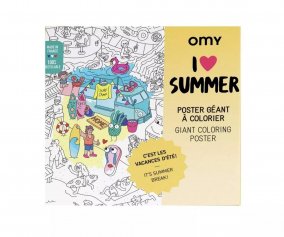 Poster XL I Love Summer  Colorier