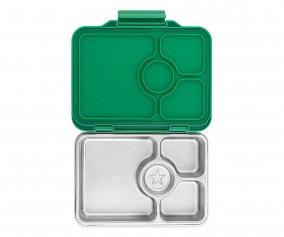 Caja Almuerzo Yumbox Pret Acero Verde 4 Compartimentos