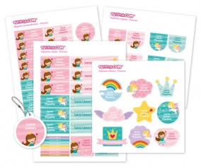 Iron-On Labels and Stickers Princess Combo Pack