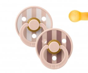 2 Chupetes BIBS Studio Colour Round Block Blush Mix