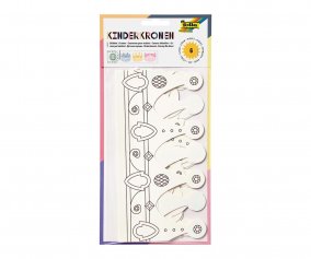 6 Coronas de Papel Folia White Crown