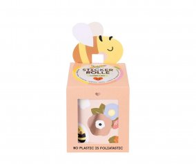 Rollo de Pegatinas Sticker Roll Flowers and Bees