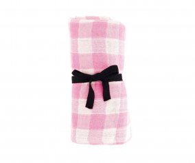 Muselina Bianca Vichy Rose Fluo Talla L
