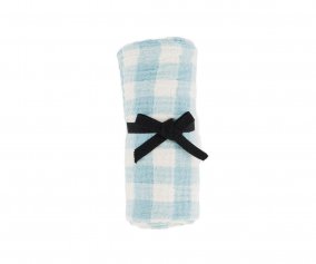 Muselina Bianca Vichy Ecru Bleu Talla M
