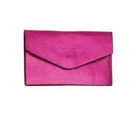 Portafoglio Smile Fucsia Metallizzato