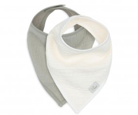 Set 2 Bandanas Olive Green/Oatmeal
