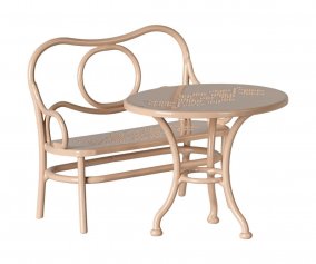 Tavolino da Caff e 1 Sedia Micro Maileg Pale Pink