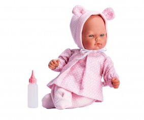 Mueco Oli con Conjunto Corazones Rosas y Gorro Orejitas