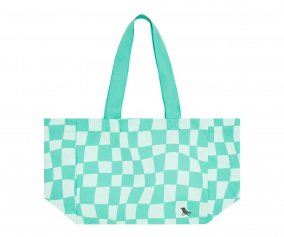 Borsa Spiaggia Dock & Bay Check Green Personalizzabile