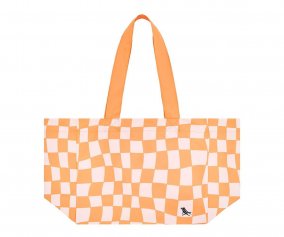 Bolsa de praia Check Orange personalizvel 