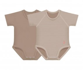 2 Body Beb (0-36meses) Manga Corta 4 Season Brown