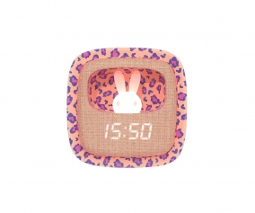 Despertador y Luz Nocturna Billy Pink Leopard