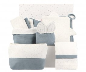 Pack Presente Personalizvel Recm-nascidos Rainbow Dots Blue