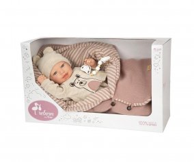 Boneca Reborn Lain com saco 45 cm 