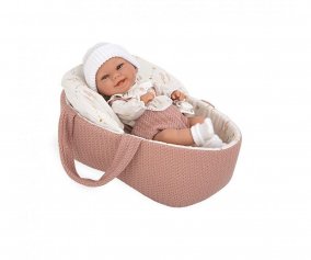 Mueca Elegance Babyto Rosa con Capazo 33 cm