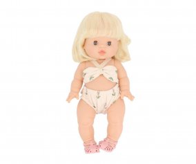 Mueca Gordis Angle con Baador Retro 2 Piezas rsula Fleurs Douces y Cangrejeras Blush