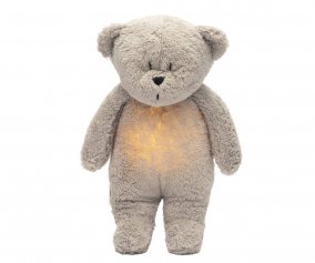 Peluche Son et Lumière Ours Organique Moonie 2.0 Grey
