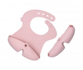 Babero Silicona Enrollable Blush