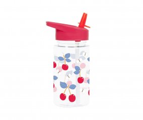 Botella Plstico con Pajita 450ml Cherries