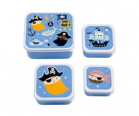 4 Cajitas Almuerzo y Snacks Pirates