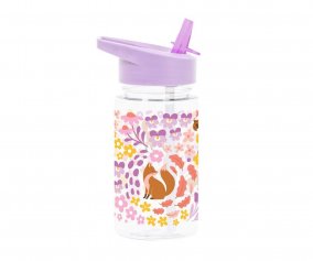 Botella Plstico con Pajita Flowers Garden 450 ml