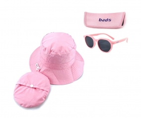 Gafas de Sol (2-5aos) + Gorrito de Playa Infantil UPF50+ Rosa