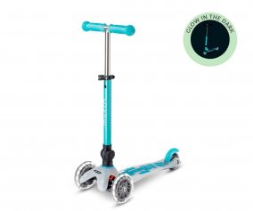 Patinete Micro Deluxe Plegable Orion Glow Led Azul