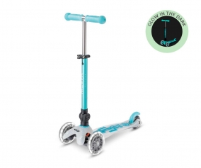 Patinete Micro Deluxe Plegable Orion Glow Led Azul