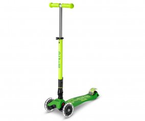 Patinete Maxi Deluxe Plegable Neon Led Verde / Amarillo
