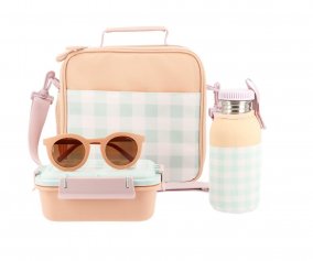 Pack de Presente para professores Bolsa Lancheira Rgida Apricot