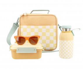Pack de Presente para professores Bolsa Lancheira Rgida Yellow Stripes
