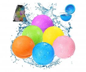 6 Globos de Agua Reutilizables Classic Translcidos