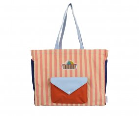 Bolso Shopper Stripes Coral Pink+Sandy Yellow Wonders of The Deep Sea