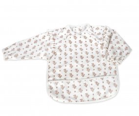 Babero con Mangas Botton Flores