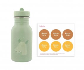 Botella Acero Trixie Mr. Dragon 350ml + 6 Pegatinas Redondas Yellow Regalo