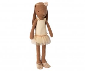 Conejito Talla 2 Marrn Chocolate con Traje de Ballet y Falda Crema